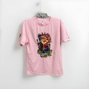 Fifth Loop King Lion With Riches Tee Mens Medium Pink Textured Graphic